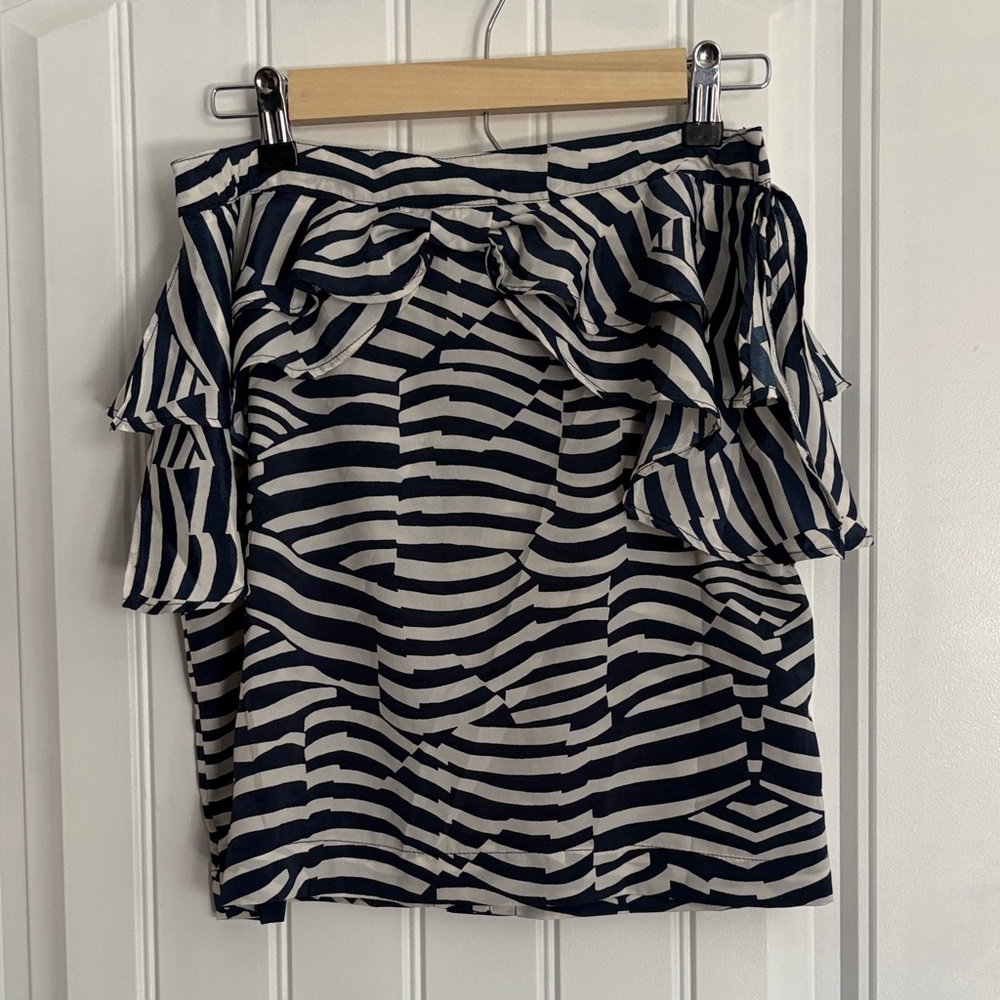 Navy and White Striped bandeau Top